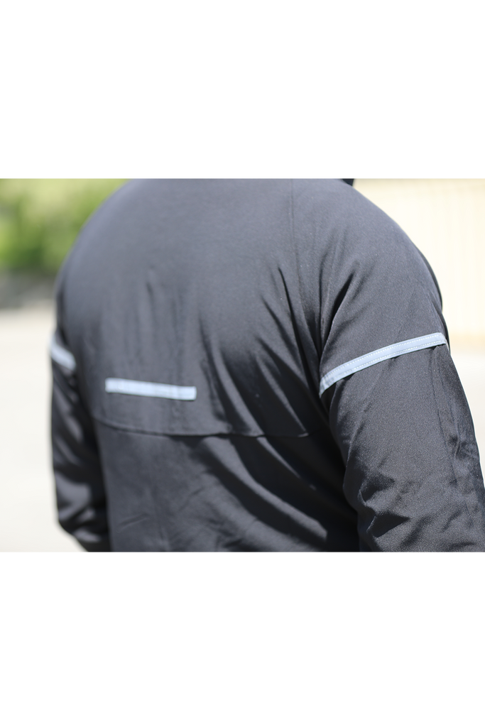 "Flex Suit" Cross Training Sweat Suit-Zip Top (2 Tone - Black/Black Reflective)