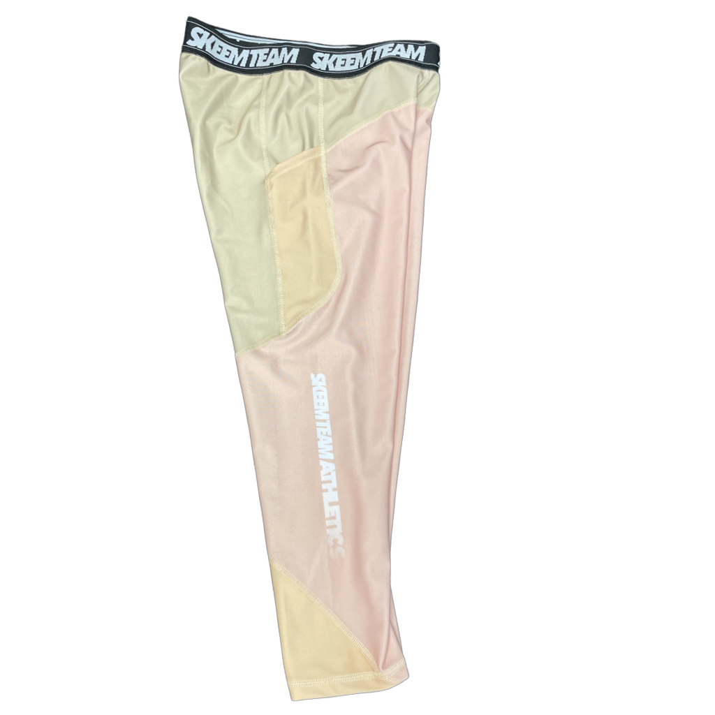 3/4 Length Compression Tights (Pink Cream)