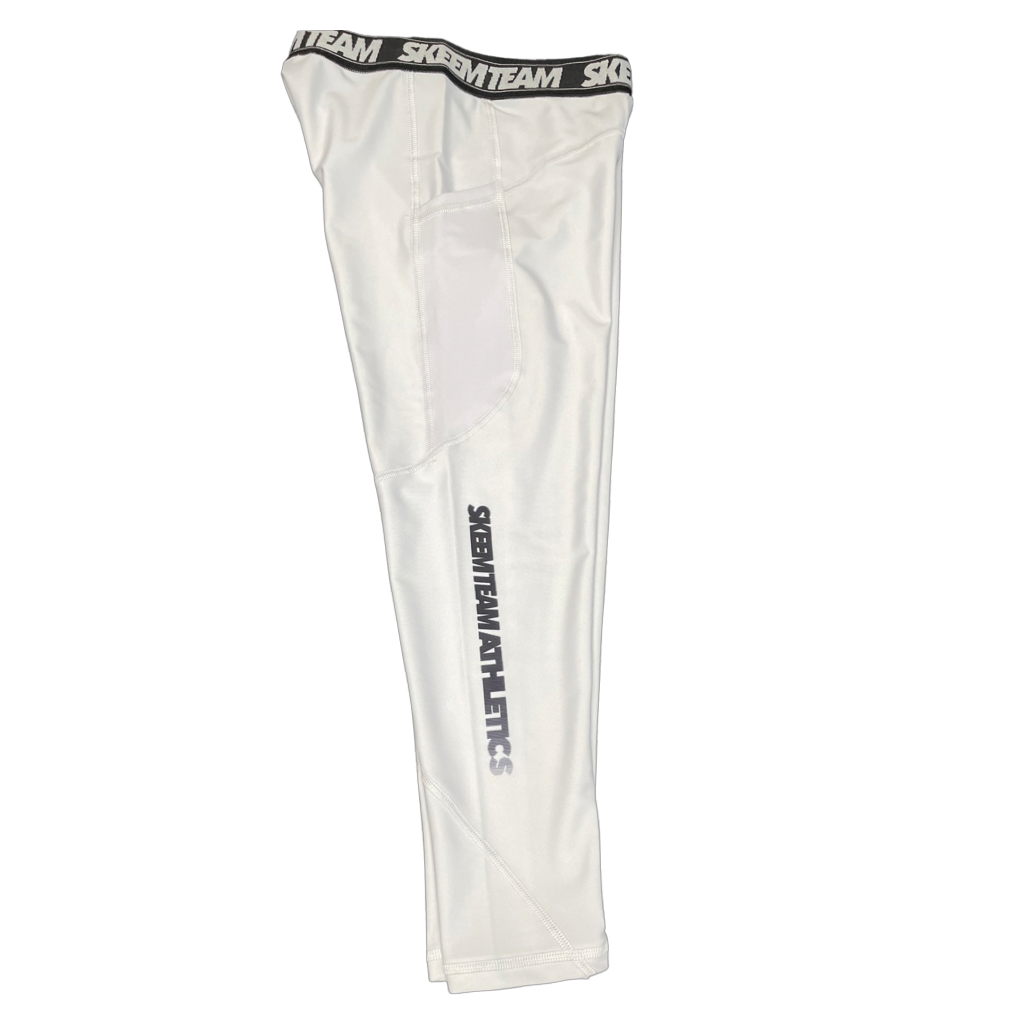 3/4 Length Compression Tights (White)