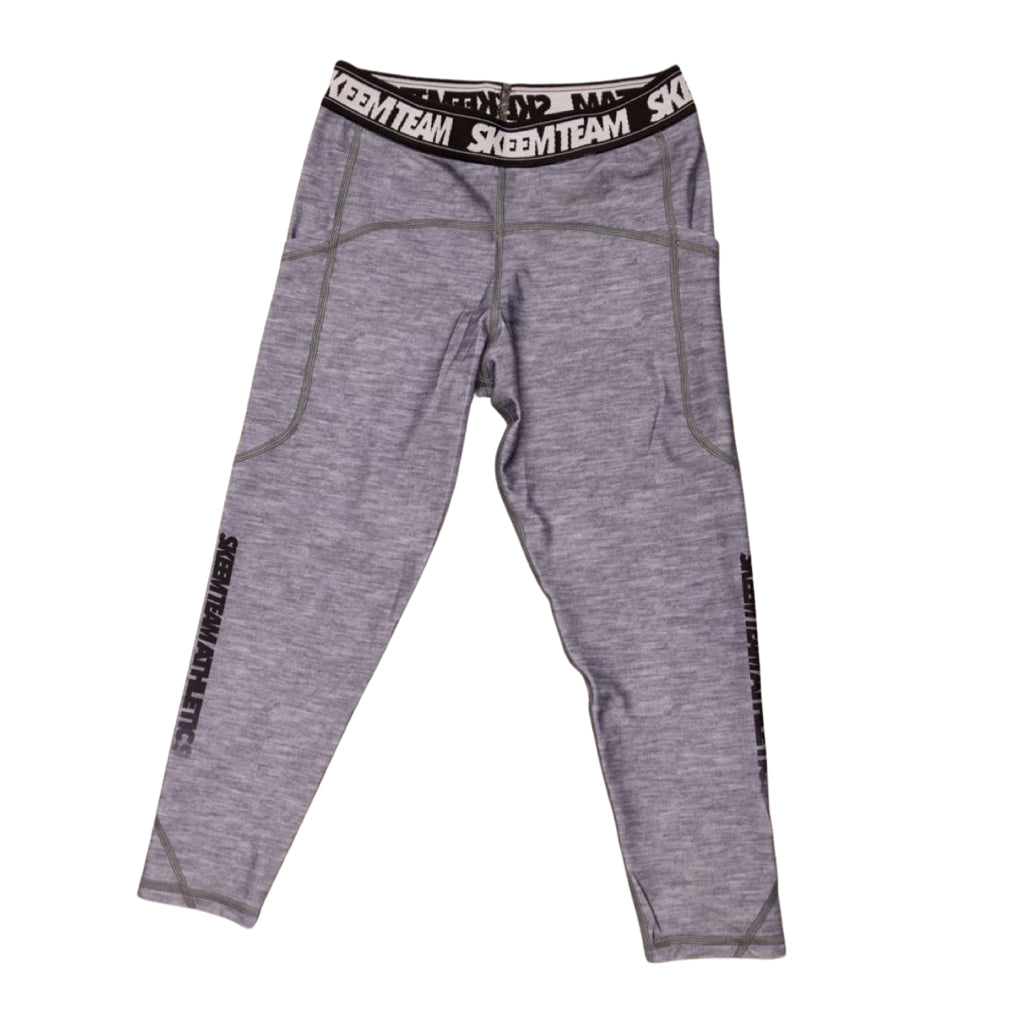 3/4 Length Compression Tights (Heather) | skeemteamathletics