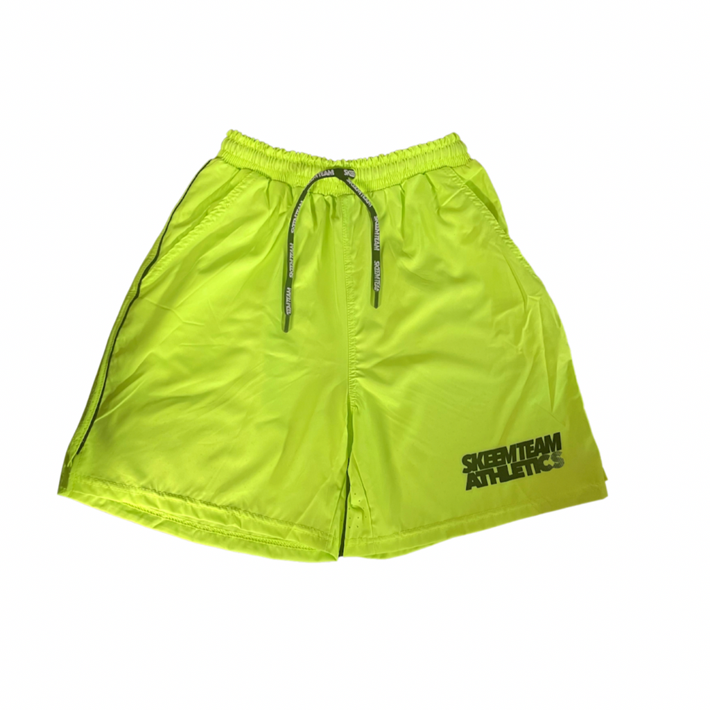 "Flex" Cross Training Shorts (Highlighter Green)