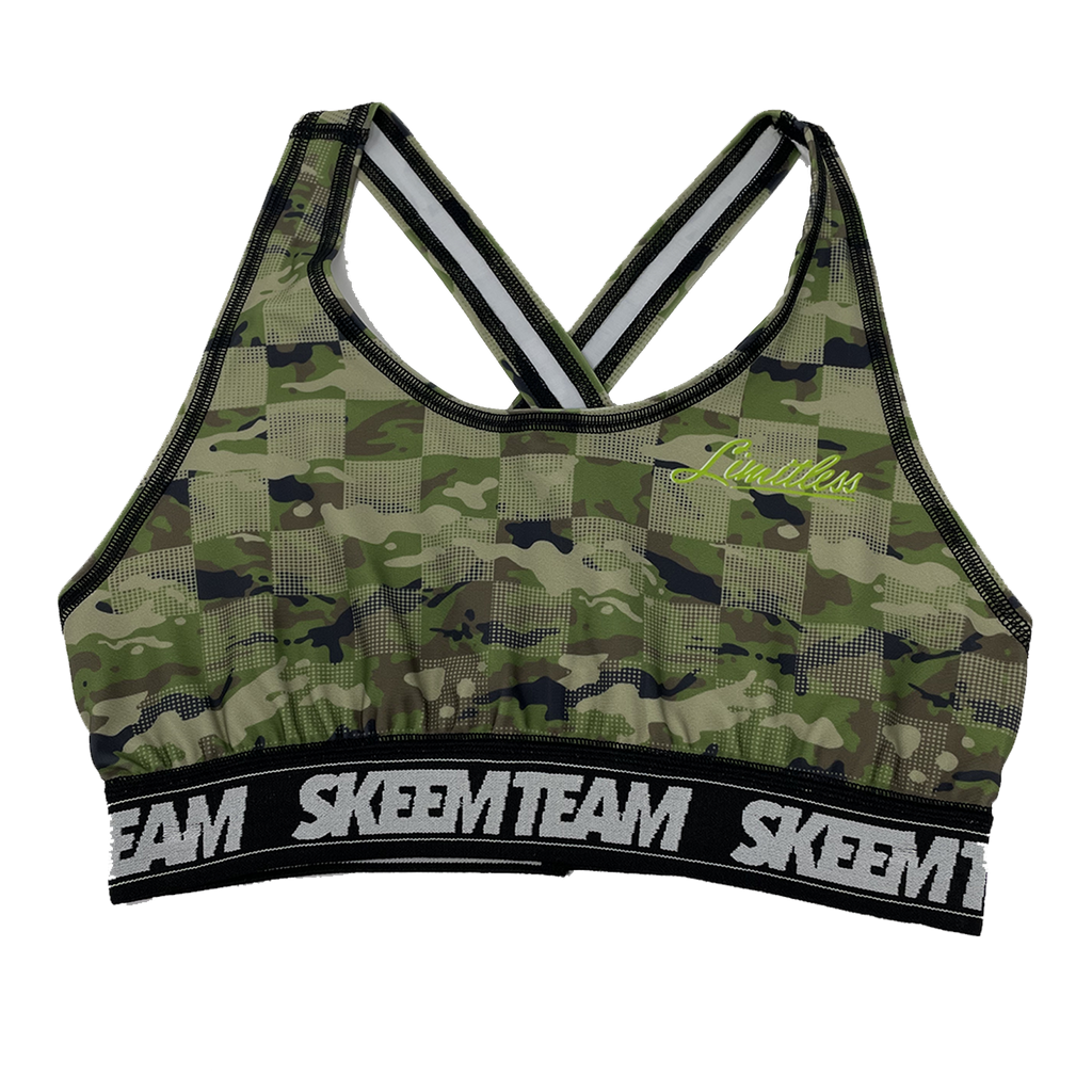 "Limitless" Sports Bra (Block Camo)