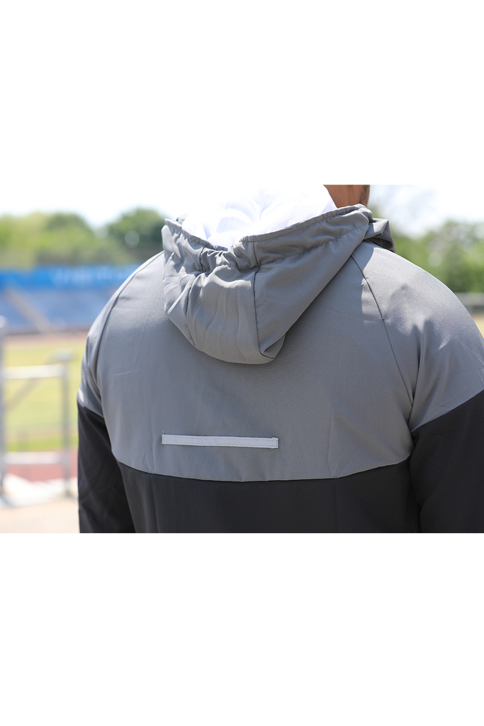 "Flex Suit" Cross Training Sweat Suit-Zip Top (2 Tone - Black/Grey)