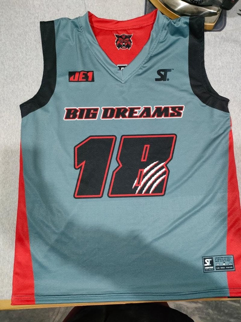Custom Basketball - Big Dreams (Sky/Red) - Sublimated Jersey + Shorts by SkeemTeam Athletics, Philadelphia