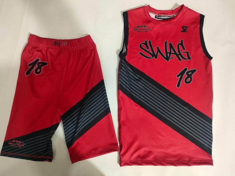 Custom Basketball - Swag (Red) - Sublimated Set #18 by SkeemTeam Athletics, Philadelphia
