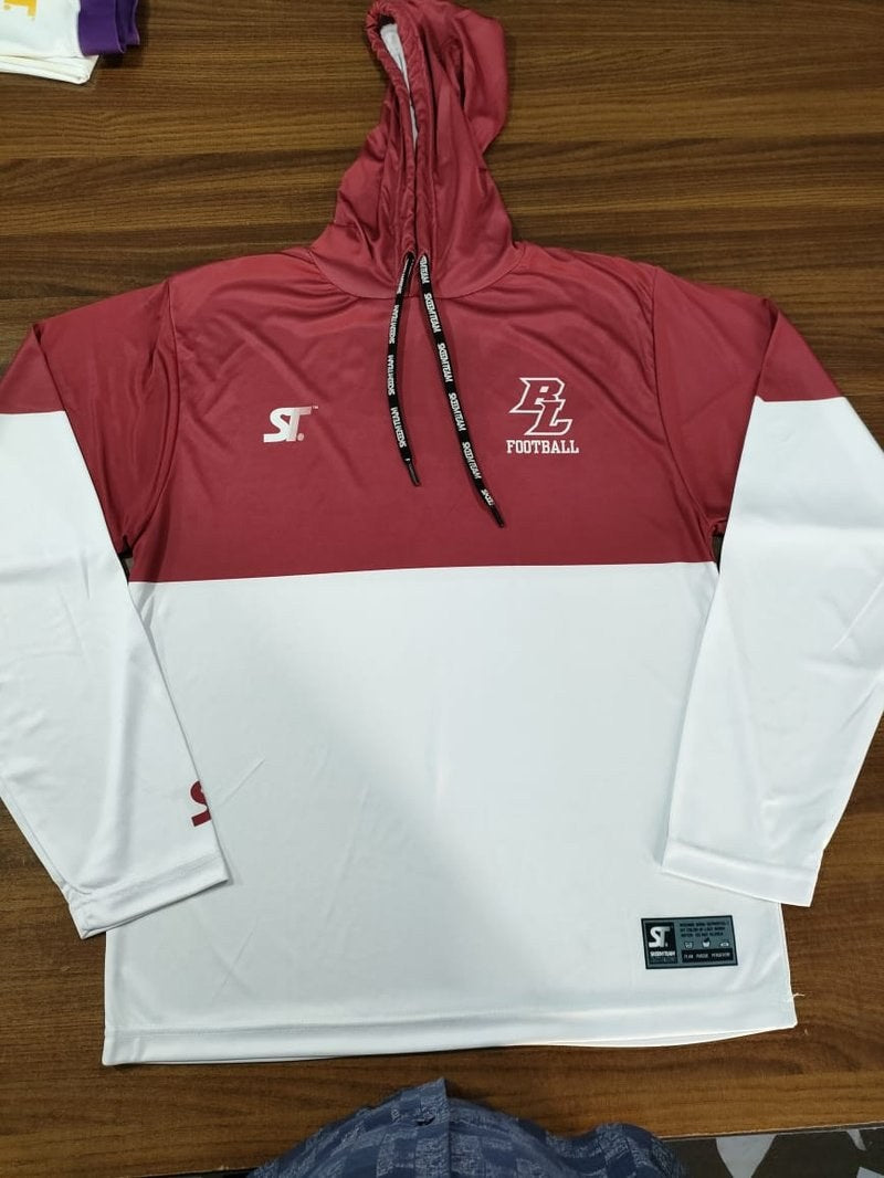 Custom Coaches Apparel - Boys Latin Football - Coach Pullover (Skeem Team) - Two-Tone Coach Pullover Hoodie by SkeemTeam Athletics, Philadelphia
