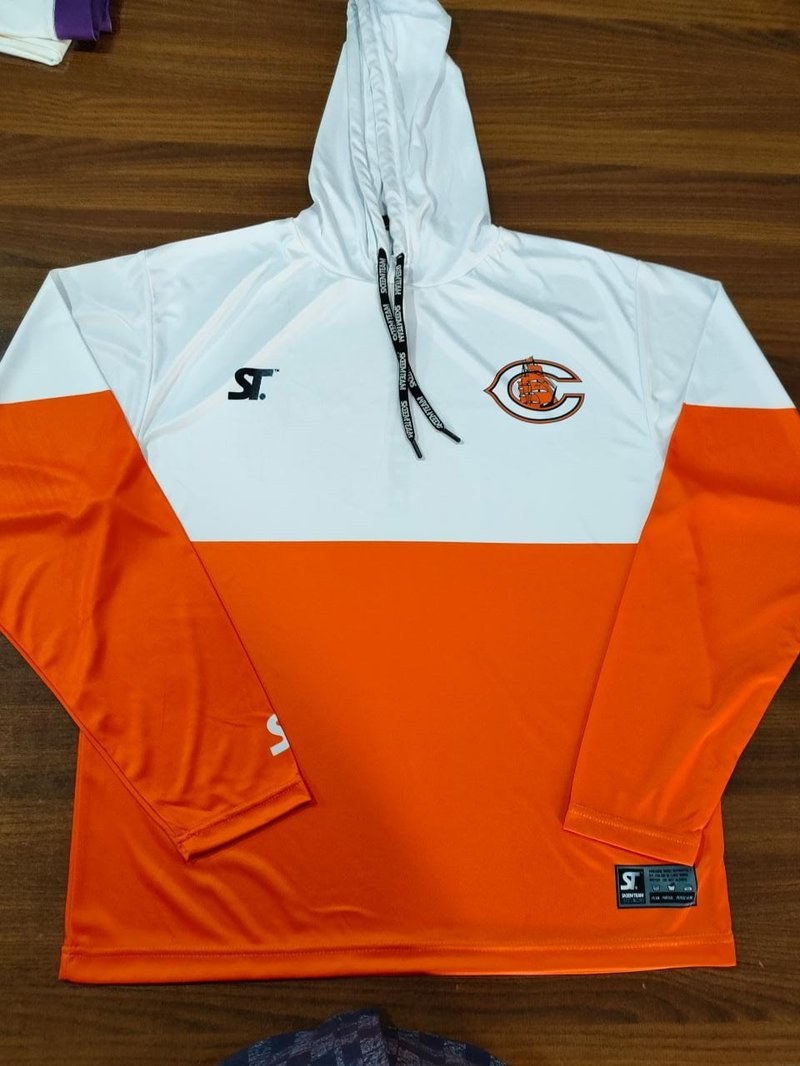 Custom Coaches Apparel - Phresh - Coach Pullover (Skeem Team Orange) - Two-Tone Coach Pullover Hoodie by SkeemTeam Athletics, Philadelphia