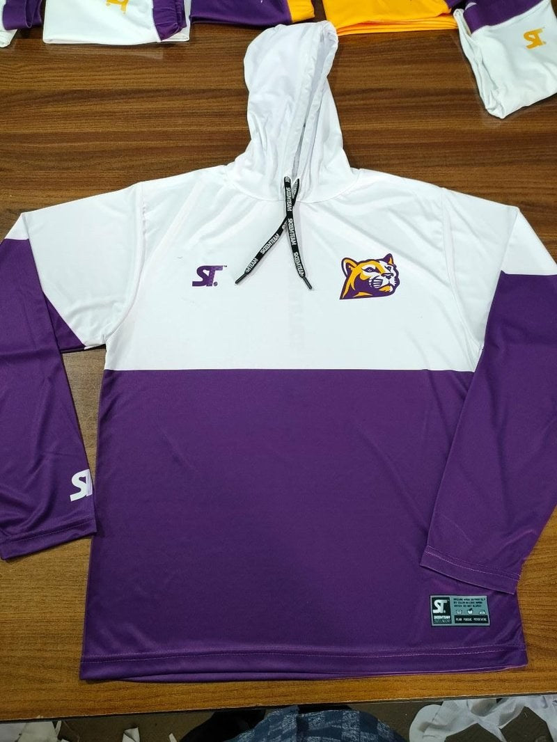 Custom Coaches Apparel - Wildcats - Coach Pullover (Skeem Team) - Two-Tone Coach Pullover Hoodie by SkeemTeam Athletics, Philadelphia