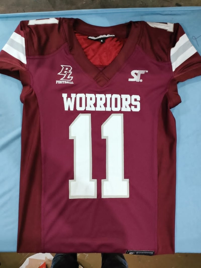 Custom Football - Boys Latin Warriors - Sublimated Jersey (Maroon) by SkeemTeam Athletics, Philadelphia