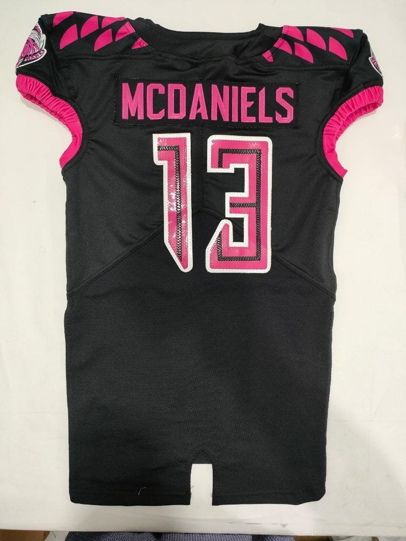 Custom Football - McDaniels Hawks - Pink-Out Football Set by SkeemTeam Athletics, Philadelphia