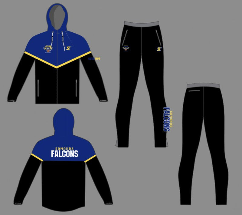 Custom Team Travel Gear - Edmonds Falcons - Sublimated Tracksuit + Pants by SkeemTeam Athletics, Philadelphia