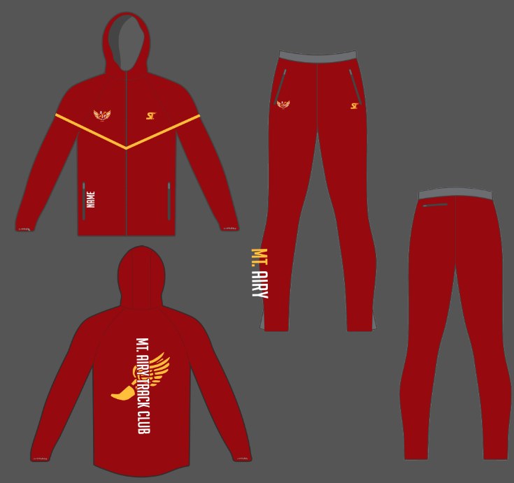 Custom Team Travel Gear - Mt. Airy Track Club - Sublimated Tracksuit by SkeemTeam Athletics, Philadelphia