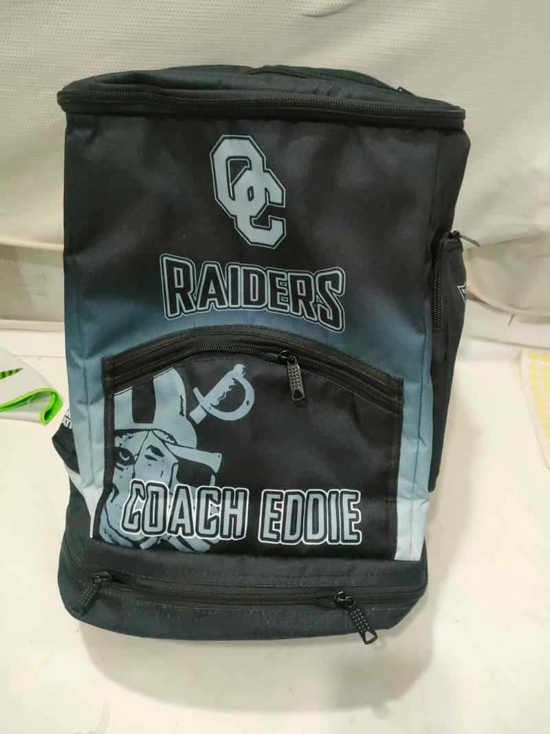 Custom Team Travel Gear - OC Raiders - Coach Eddie - Coach Backpack by SkeemTeam Athletics, Philadelphia