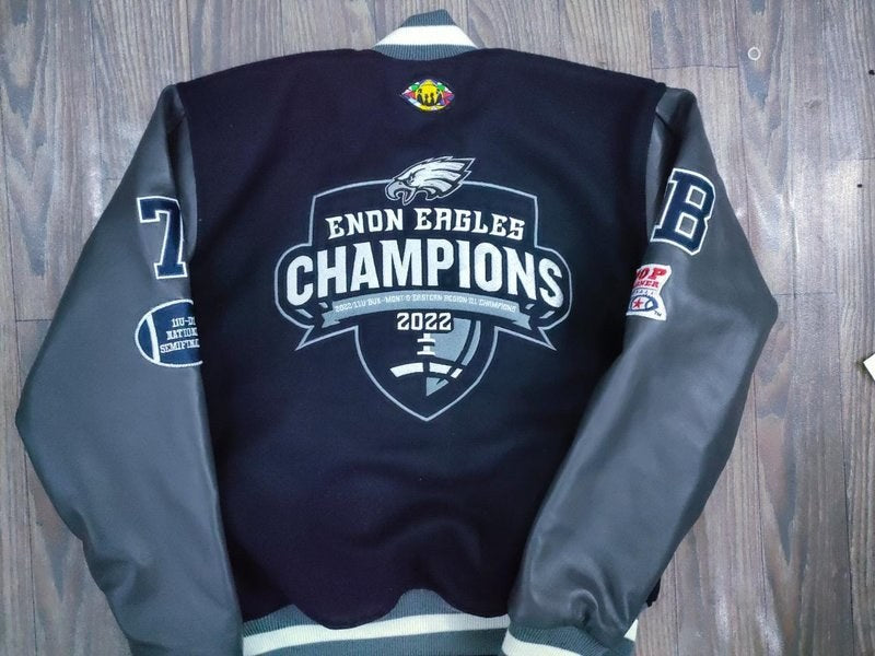 Custom Varsity Jacket - Bert Bell Eagles - Champs - Champion Bomber Jacket by SkeemTeam Athletics, Philadelphia