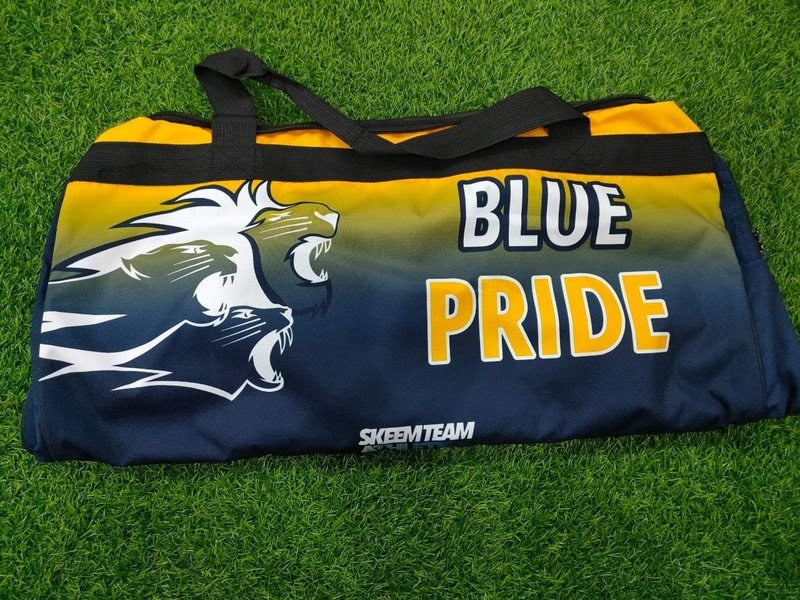 Custom Varsity Jacket - Blue Pride Knights - Sublimated Bomber Jacket by SkeemTeam Athletics, Philadelphia