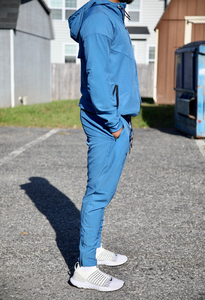 "Flex Suit" Cross Training Sweat Suit-Zip Top (Sapphire)