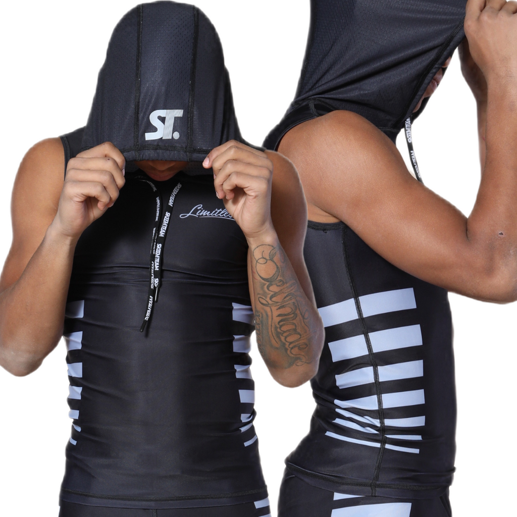 Limitless Compression Sleeveless Hoodie (Black)