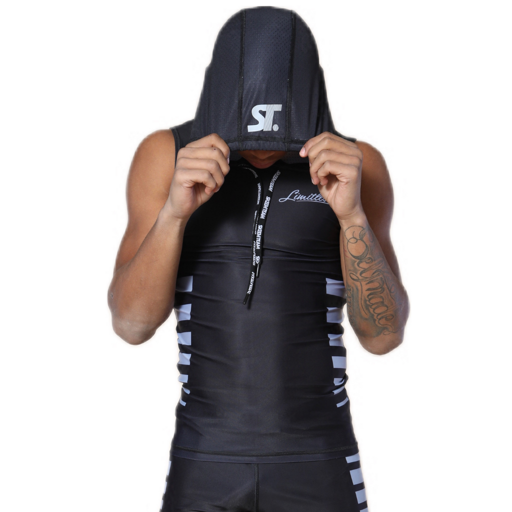 Limitless Compression Sleeveless Hoodie (Black)