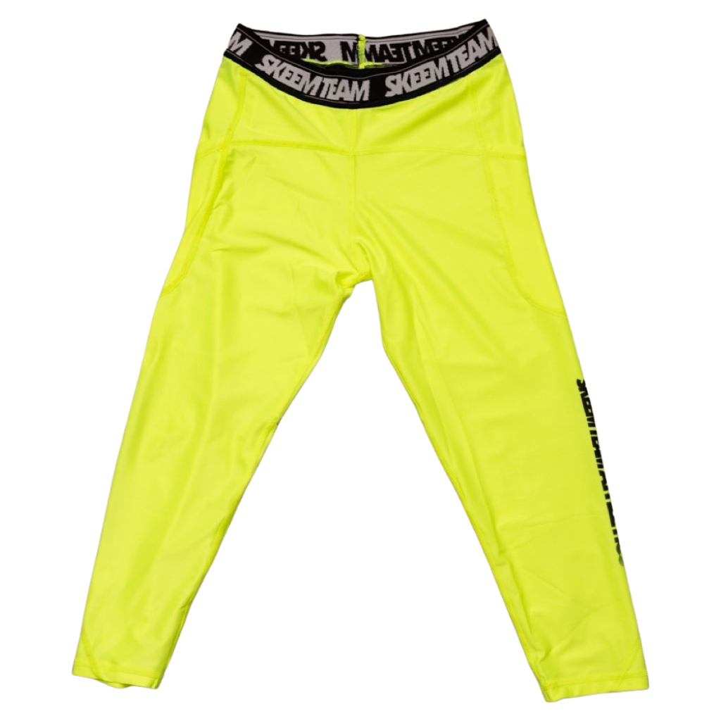 3/4 Length Compression Tights (Highlighter Green)