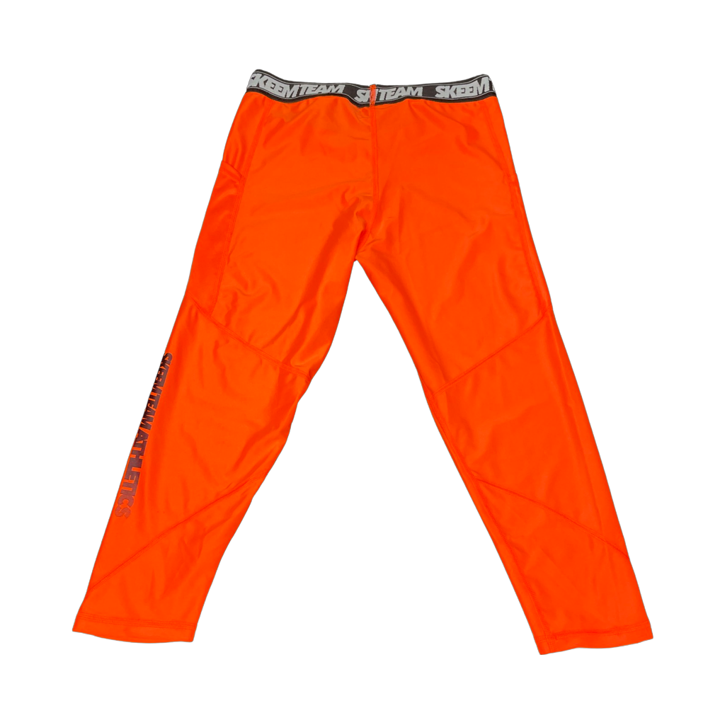3/4 Length Compression Tights (Neon Orange)