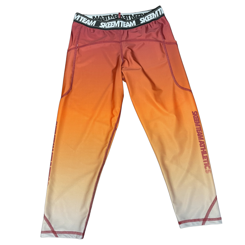 orange youth compression tights