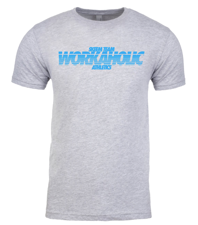 Signature Workaholic T-Shirt (Electric Blue Print)