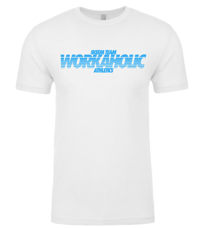 Signature Workaholic T-Shirt (Electric Blue Print)
