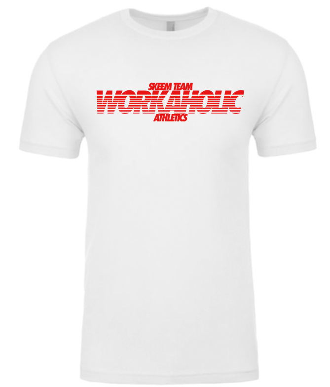 Signature Workaholic T-Shirt (Red Print)